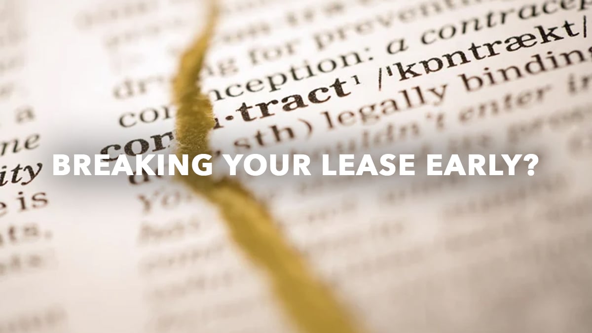 Information to breaking lease, early termination of tenancy settlement