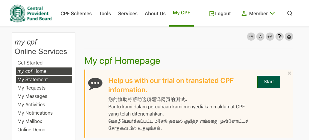 CPF homepage