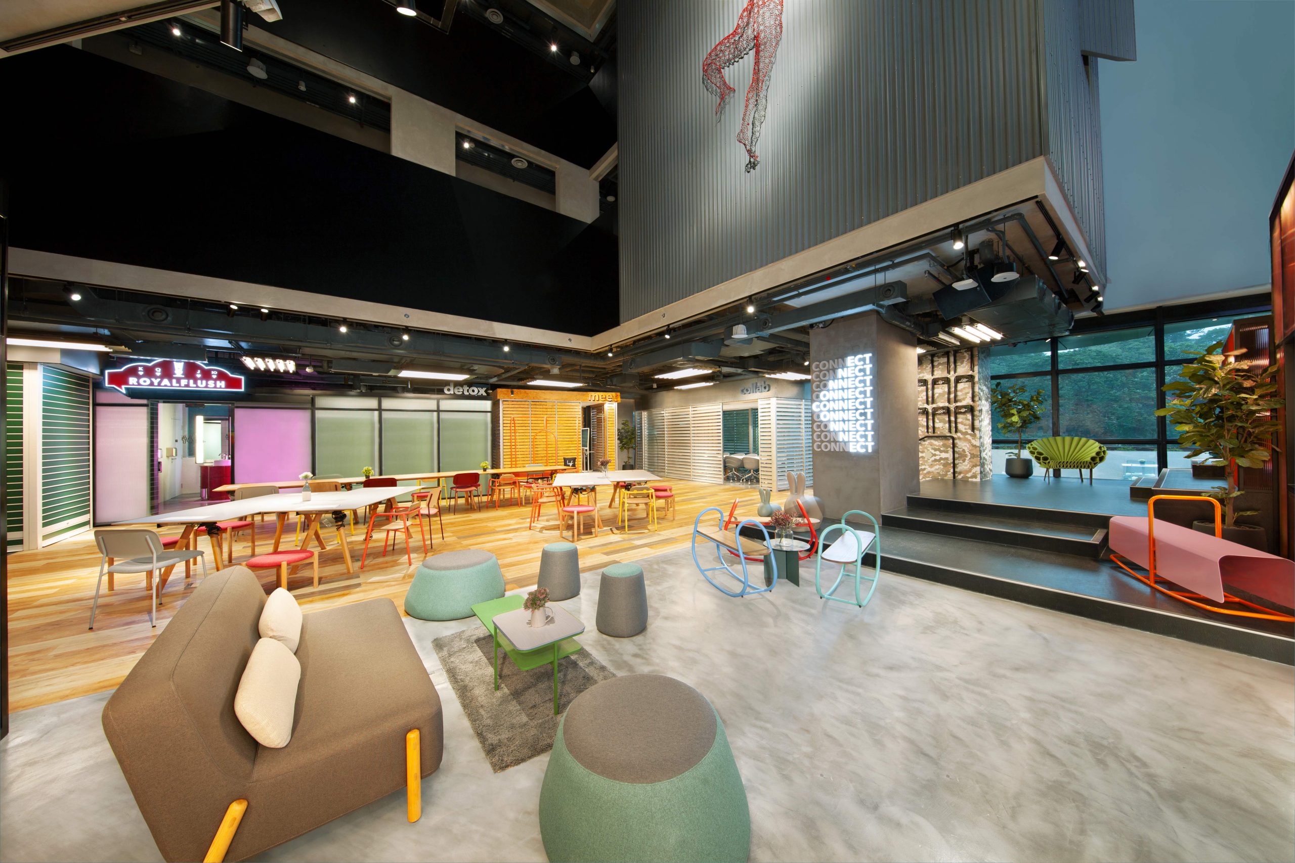 Communal lounge at lyf Funan