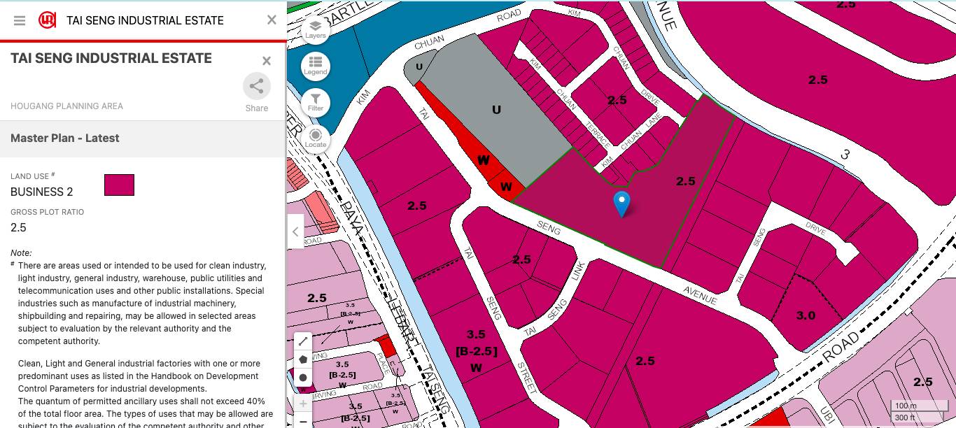 Business 2 site on URA Master Plan 