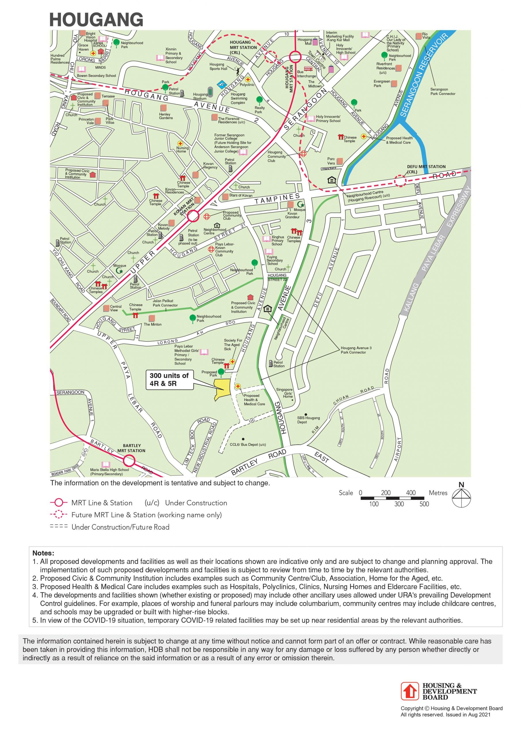 Hougang Avenue 1 BTO full map