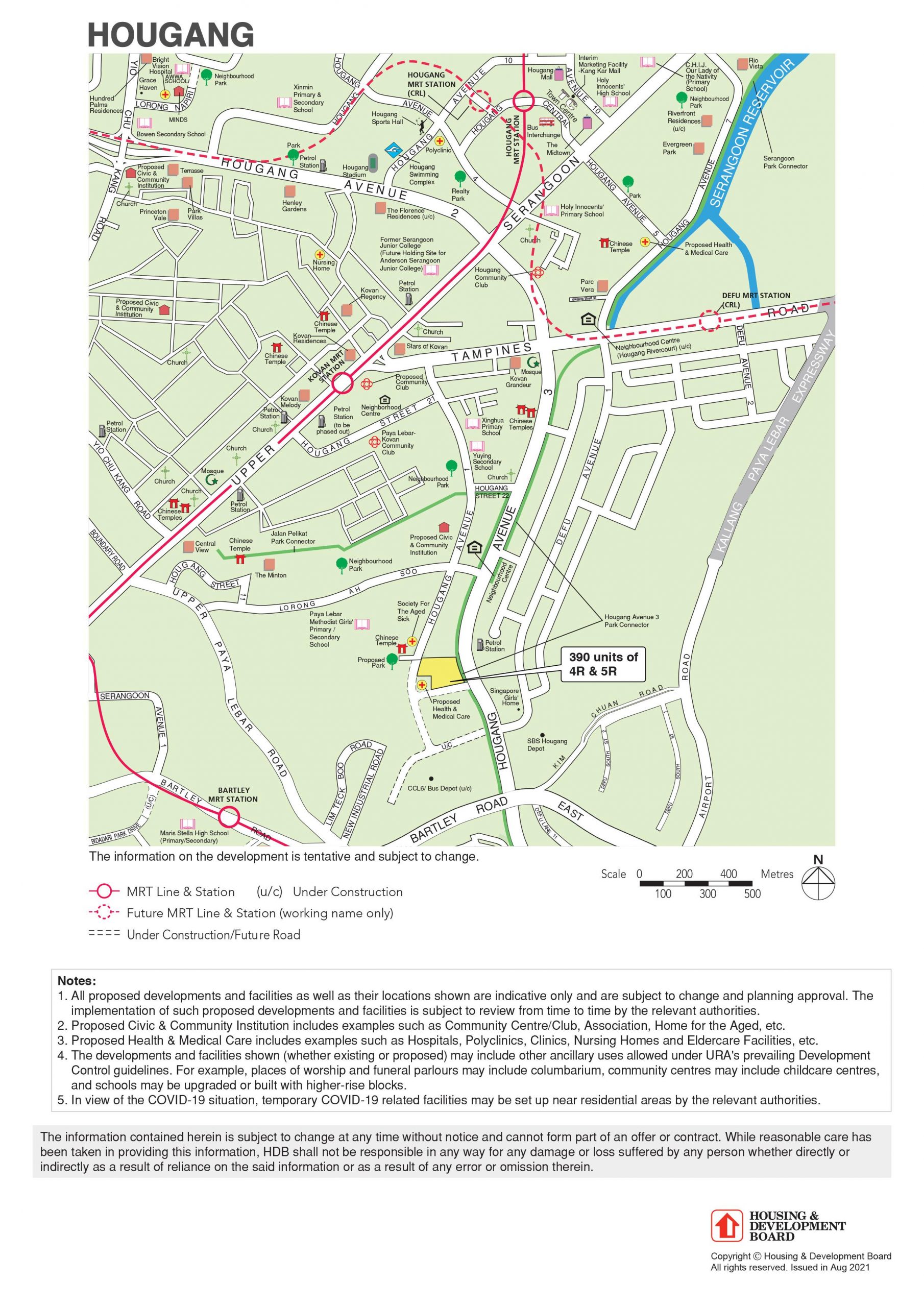 Hougang Avenue 3 BTO full map