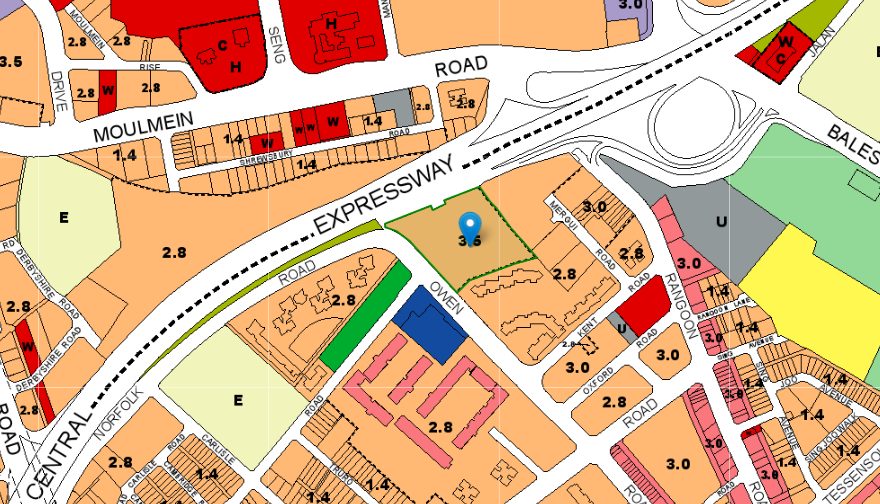 URA master plan of the Kallang Whampoa BTO