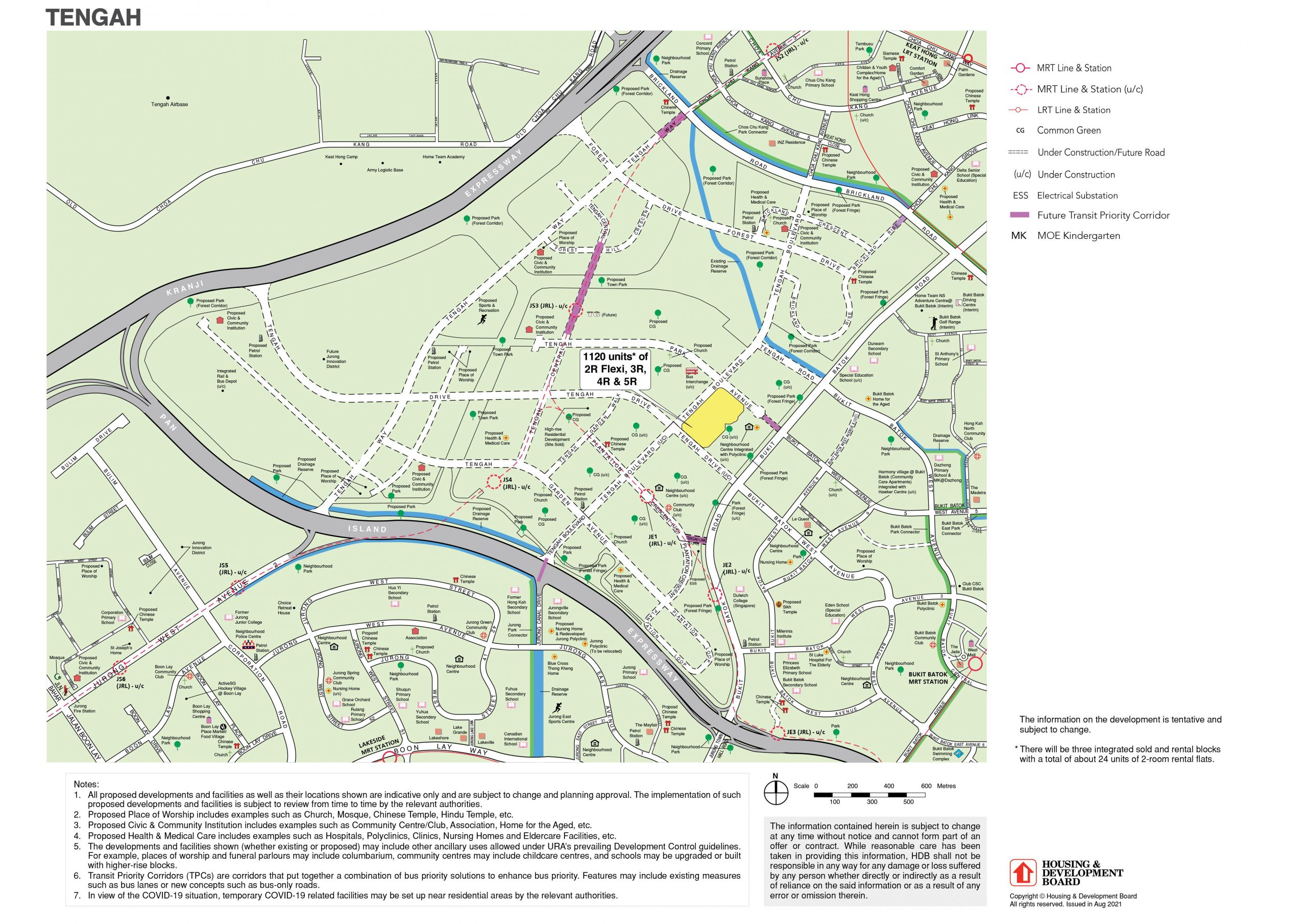 Full map of Tengah Drive BTO