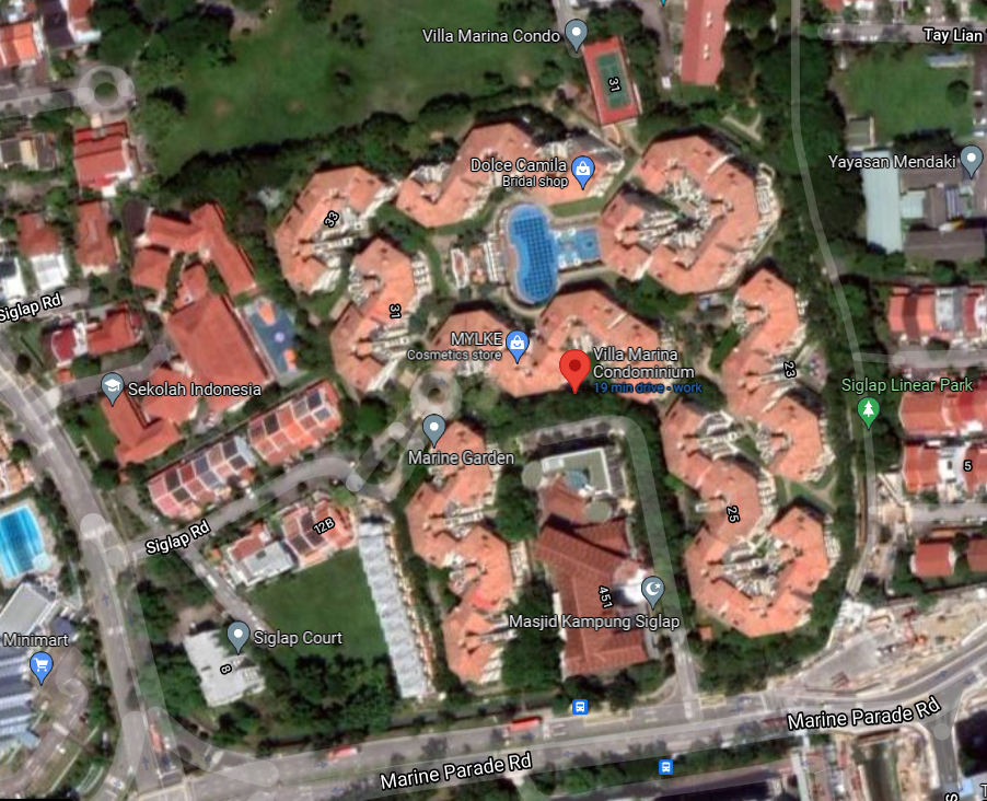 Villa Marina Google Map view