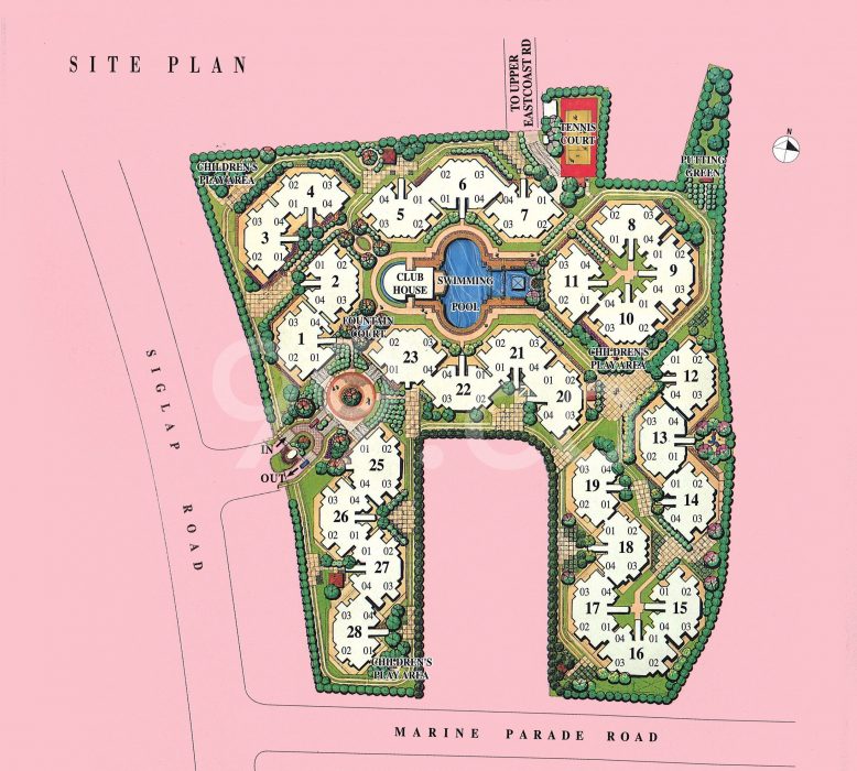 Villa Marina site map