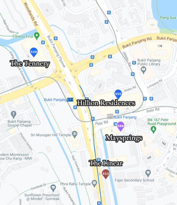Map - Hillion Residences and condos