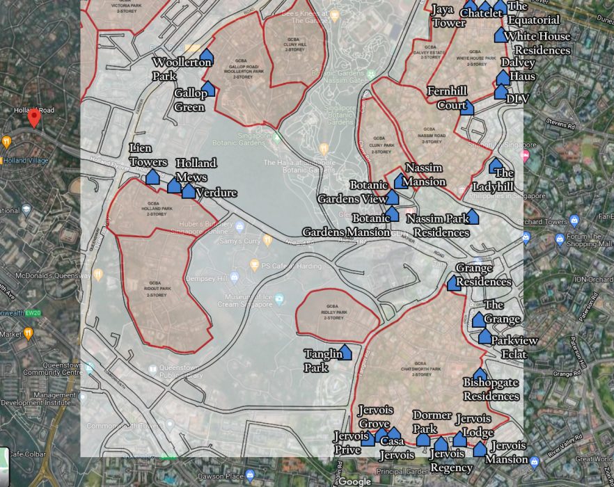 Properties around Chatsworth Park, Nassim, Cluny Park