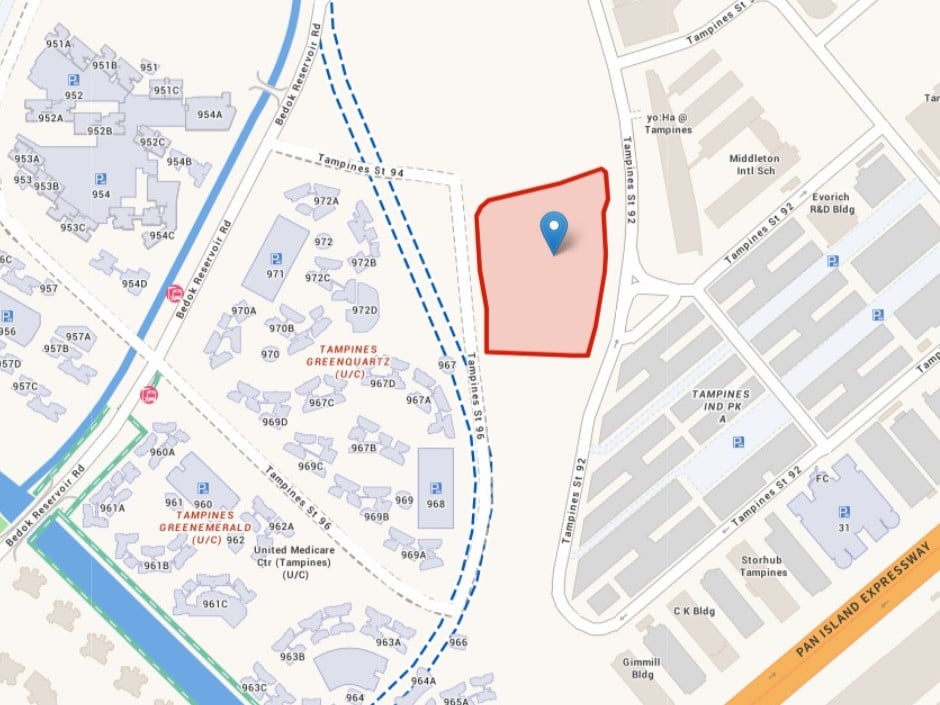 Tampines St 95 EC site