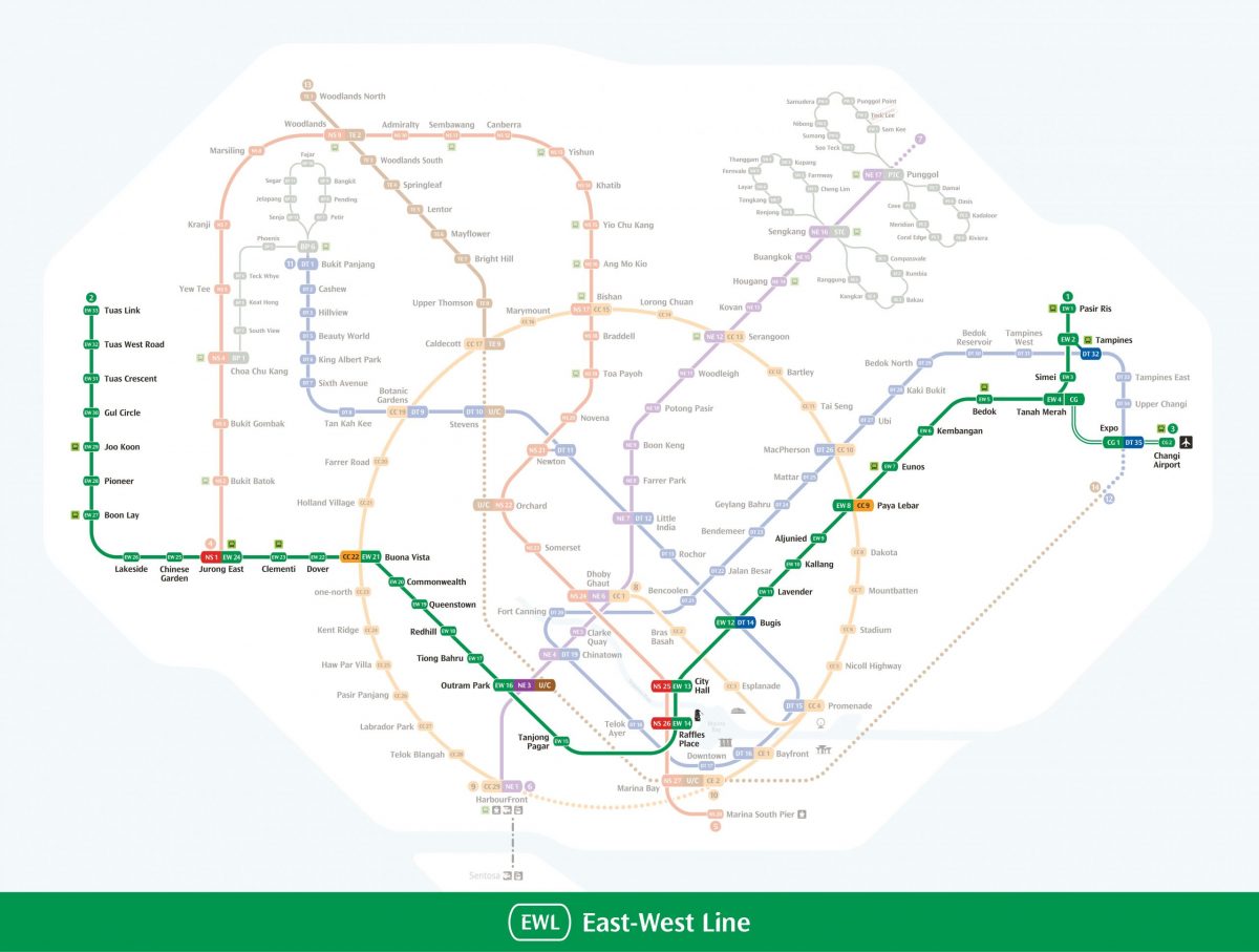 Mrt Map East West Line New Launch Condos Under A 10-Minute Walk To East-West Line (Ewl) Mrt Station  - 99.Co