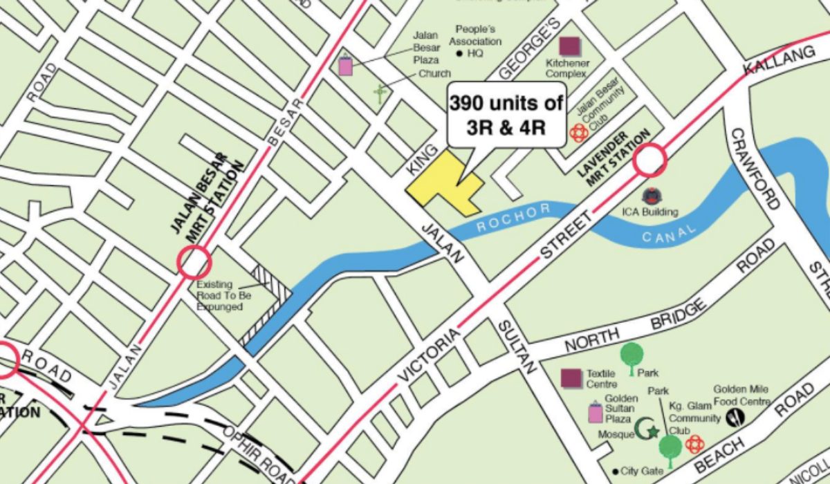 Map of Feb 2022 Kallang/Whampoa BTO