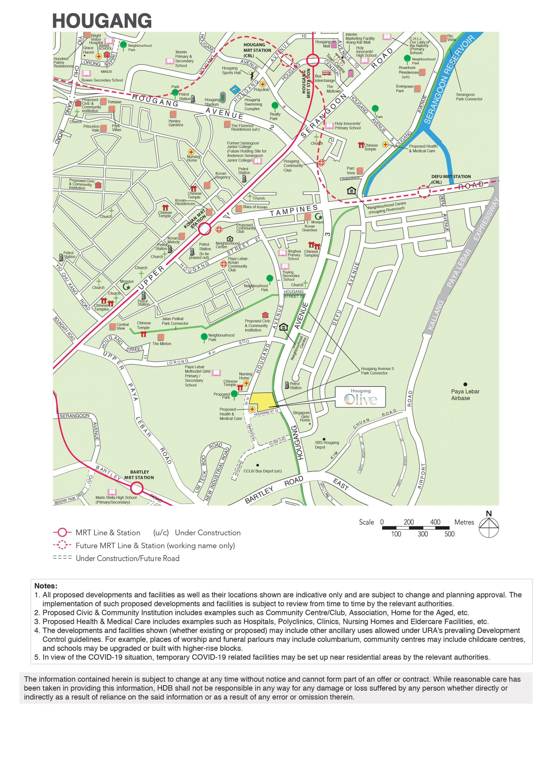 Hougang Olive BTO full map