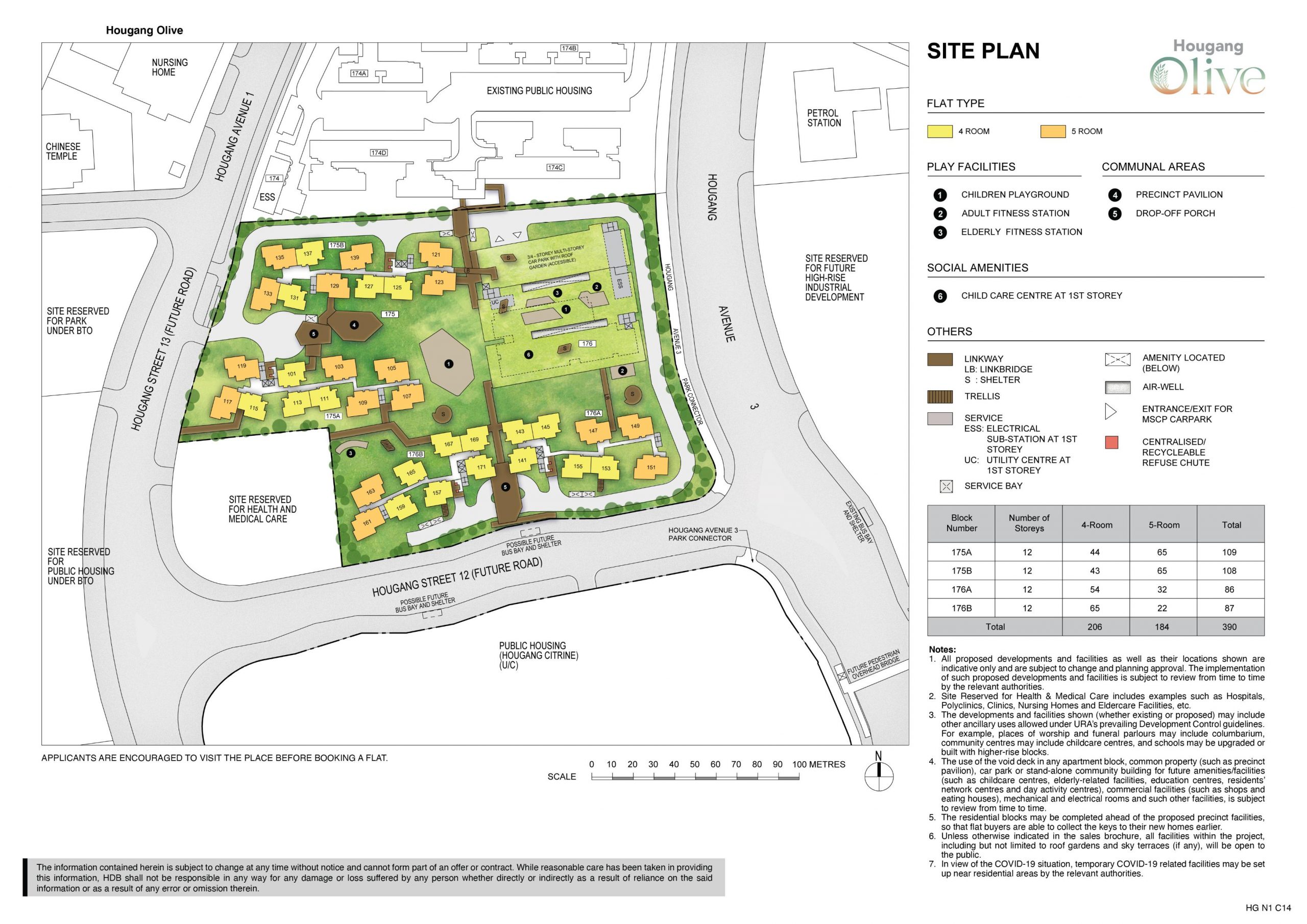 Hougang Olive site plan