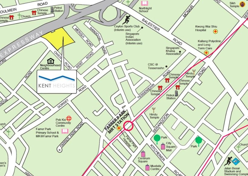 Kent Heights BTO map