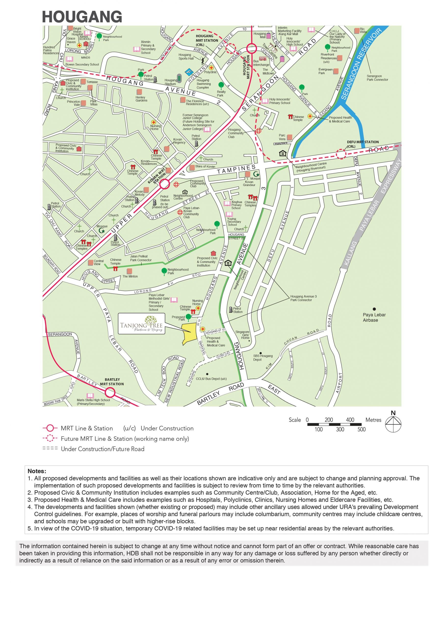 Tanjong Tree Residences Hougang BTO full map