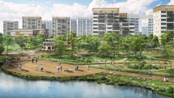 Artist's impression of Park District in Tengah
