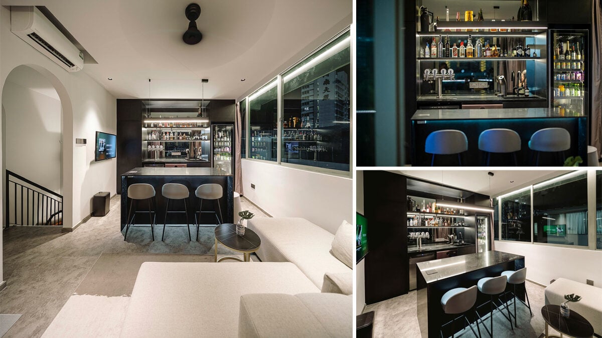Jalan Besar penthouse overhaul - Living Bar Lounge - Header