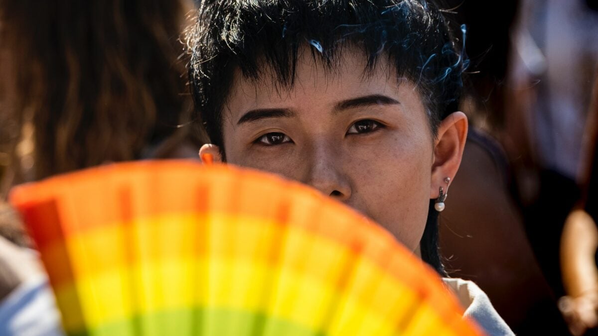 lgbtq+ queer rainbow fan