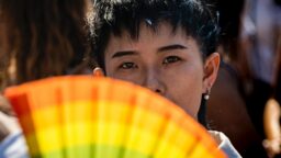lgbtq+ queer rainbow fan