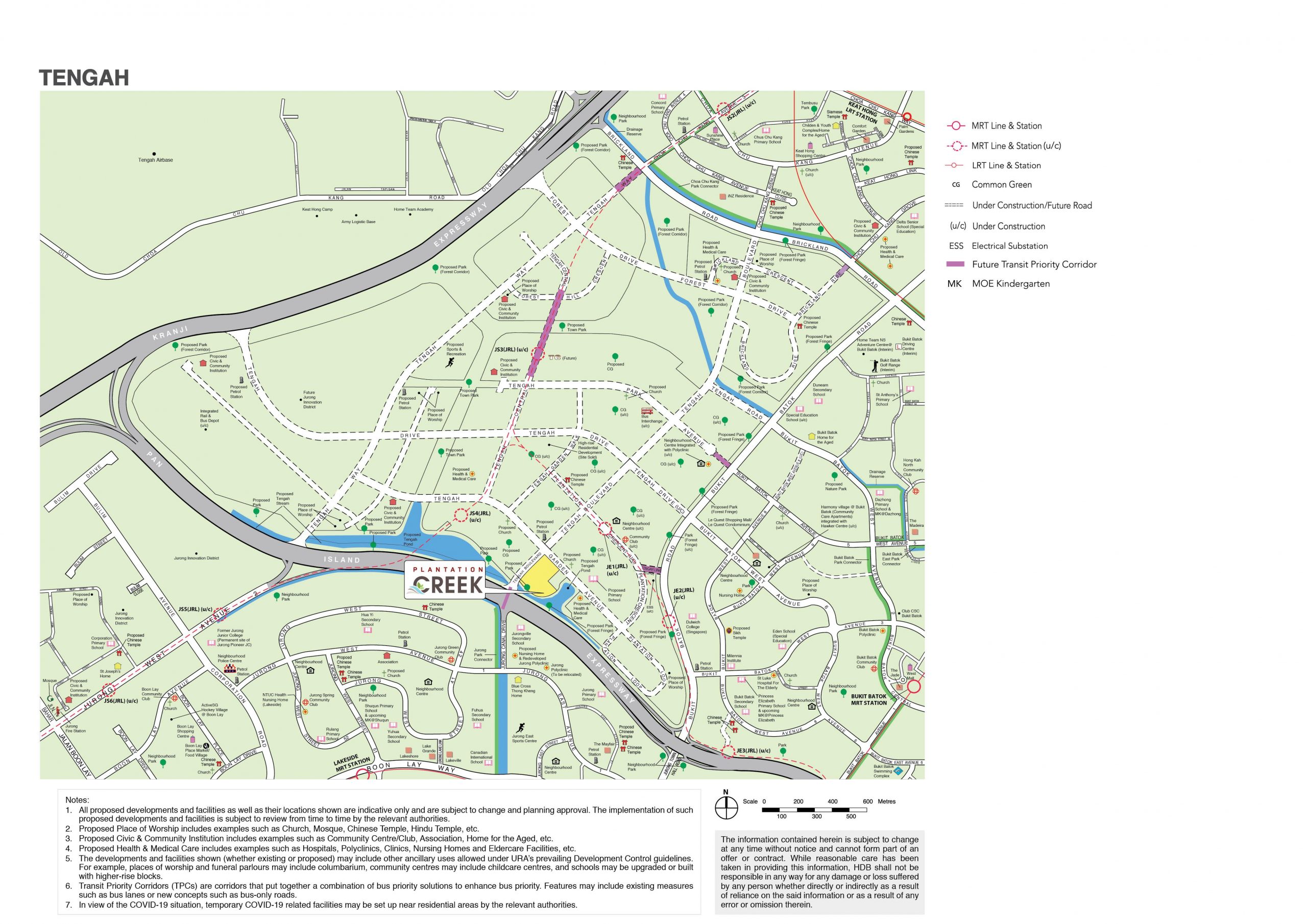 Feb 2022 HDB BTO Tengah Plantation Creek full map