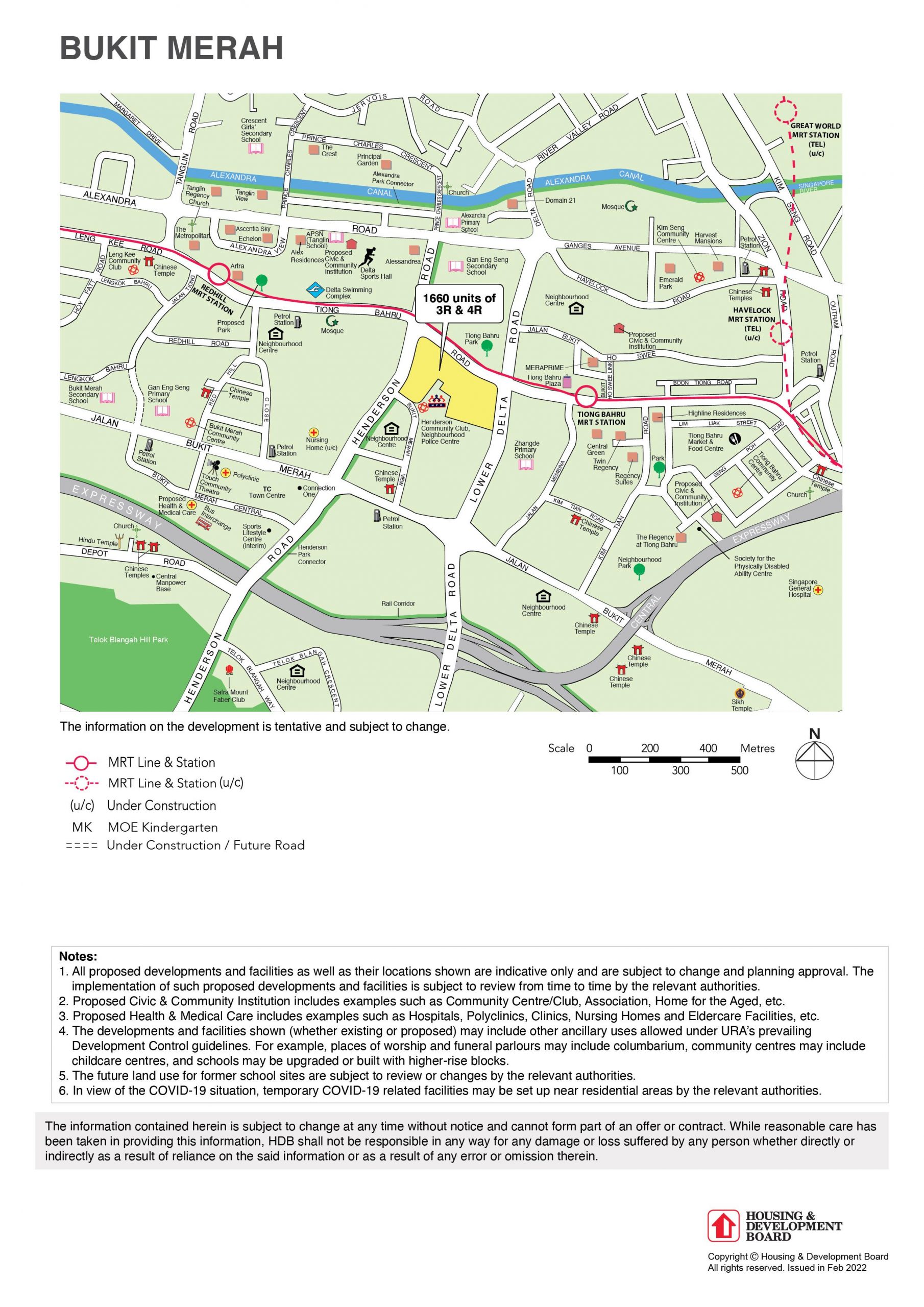 Full map of May 2022 Bukit Merah BTO at Henderson Road