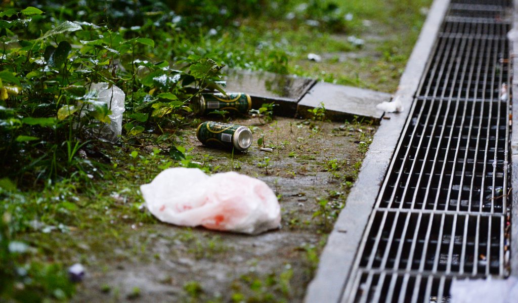 Jurong Clementi Town Council - Beer can and plastic bags