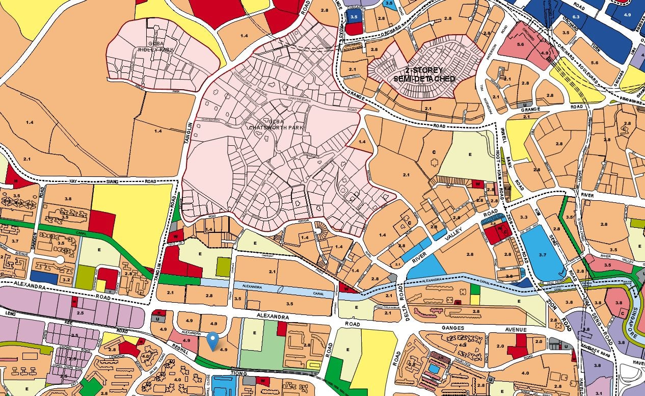 URA master plan of Alexandra View BTO in Bukit Merah