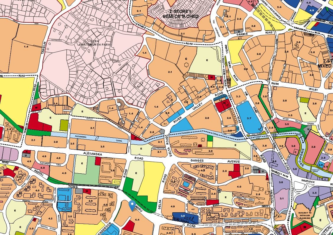 URA master plan of the Henderson Road BTO in Bukit Merah
