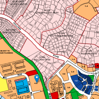 Based on 99.co's preliminary analysis, the best view for the Queenstown site is the north- and north-east-facing stacks as these face the GCB areas along Holland Road.