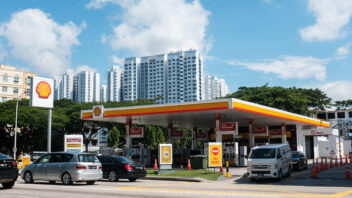 Shell petrol kiosk