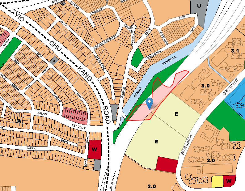 URA master plan of Kampong Lorong Buangkok