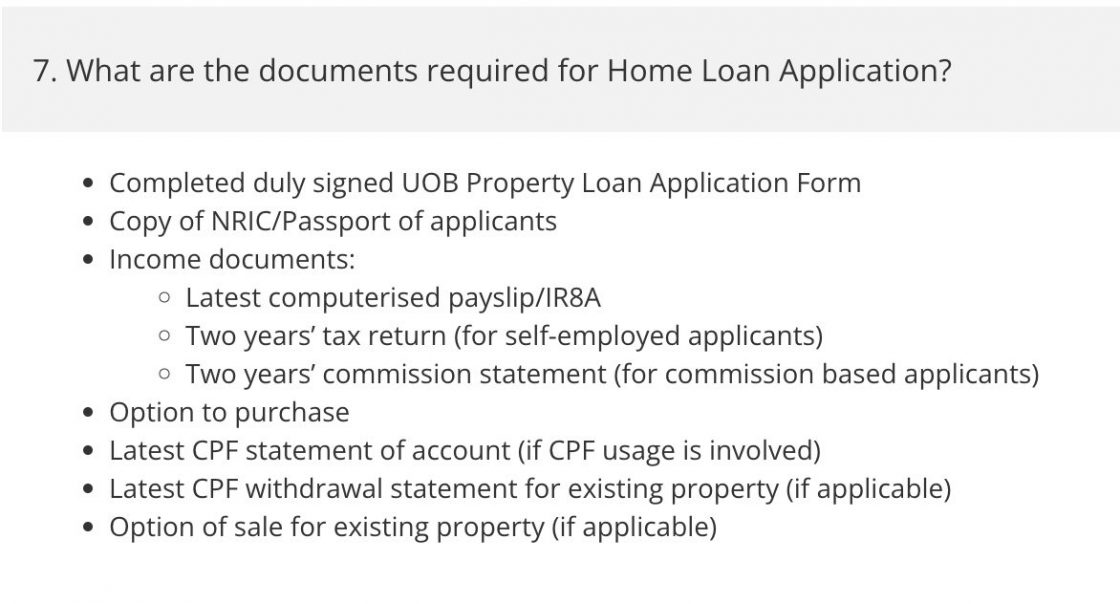 UOB Home Loan package website screenshot