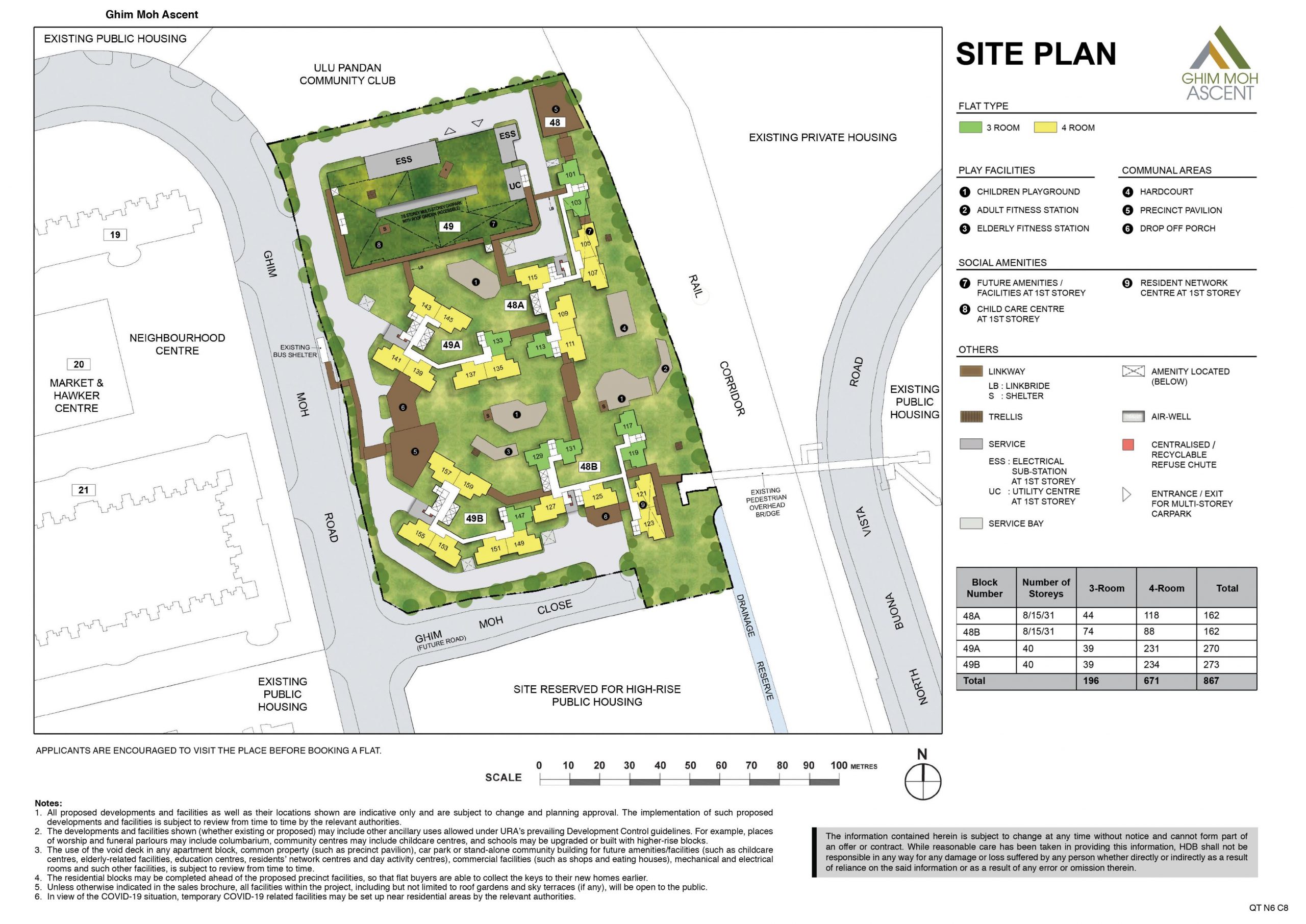 Site plan of Ghim Moh Ascent BTO