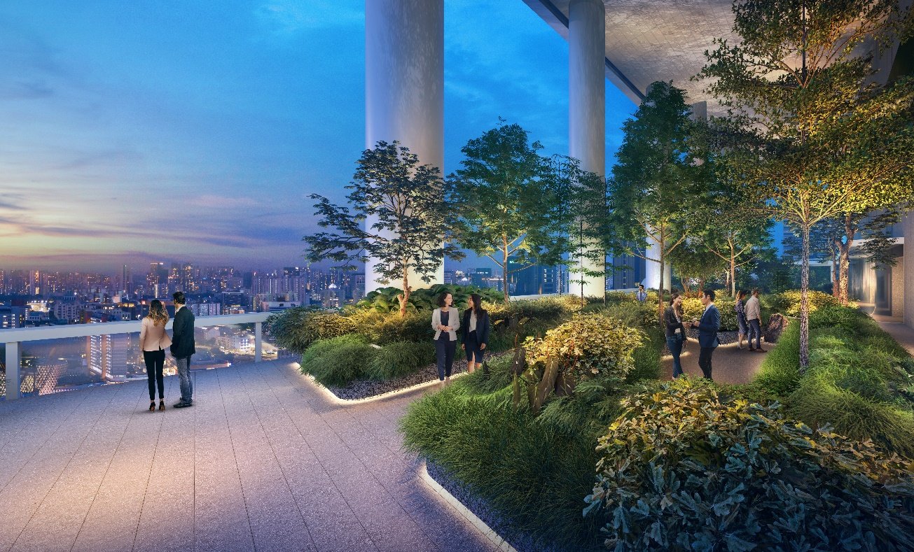 Rooftop garden of the new Shaw Tower