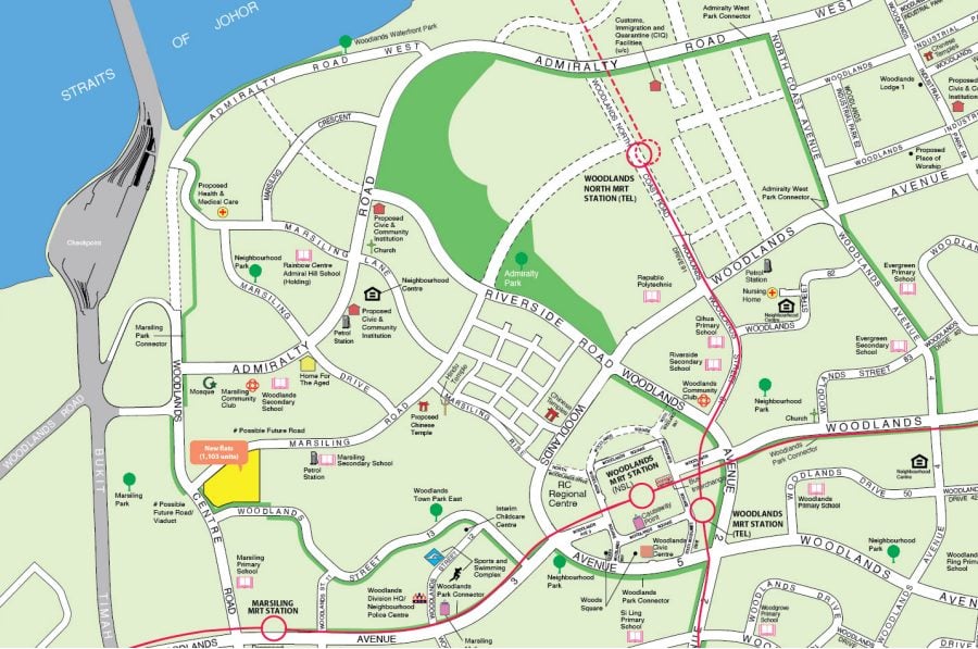 Map of the replacement flats in Woodlands Street 13