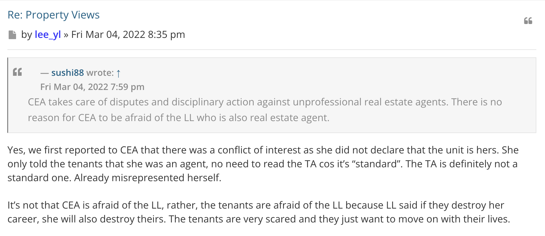 tenant dispute