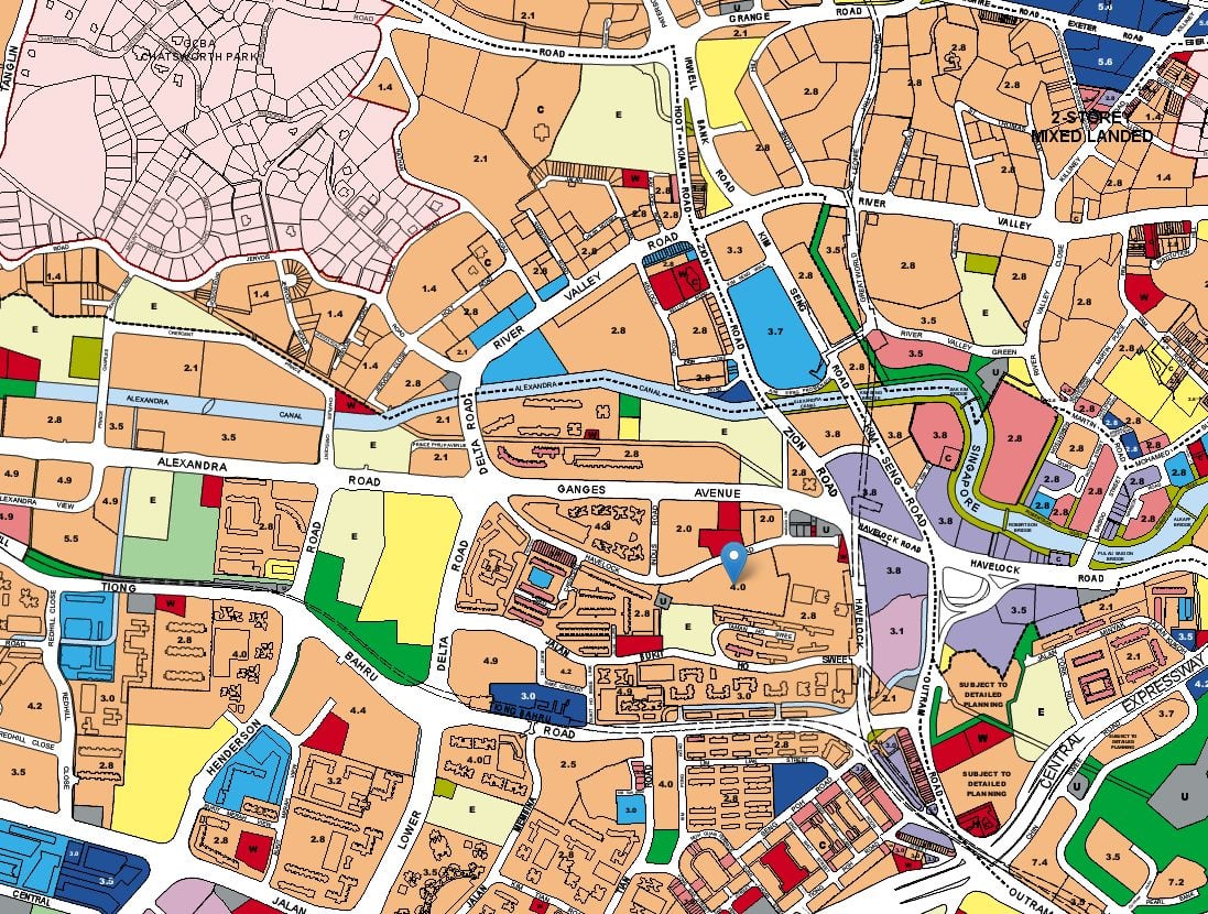 URA master plan of Havelock Road BTO