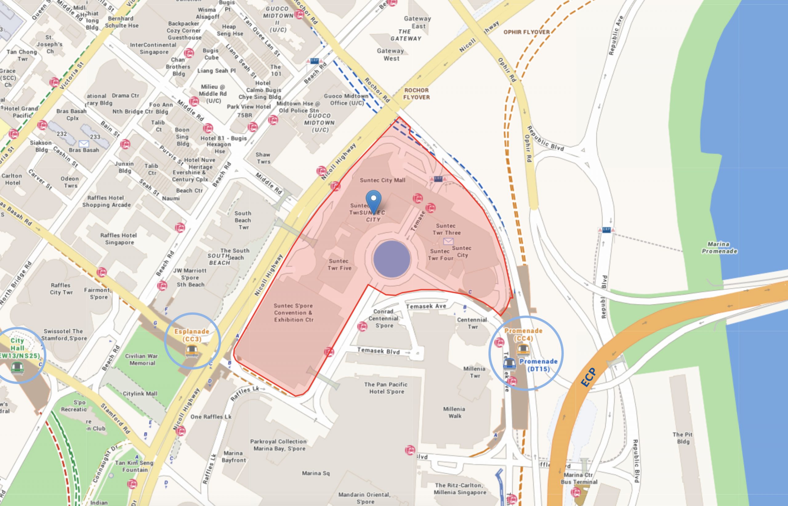 suntec city URA map