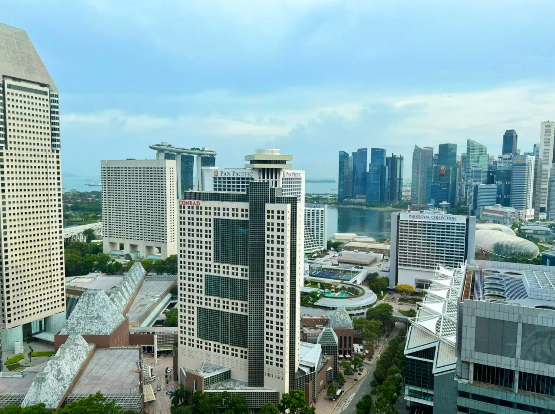 Unblocked view from Suntec City office 