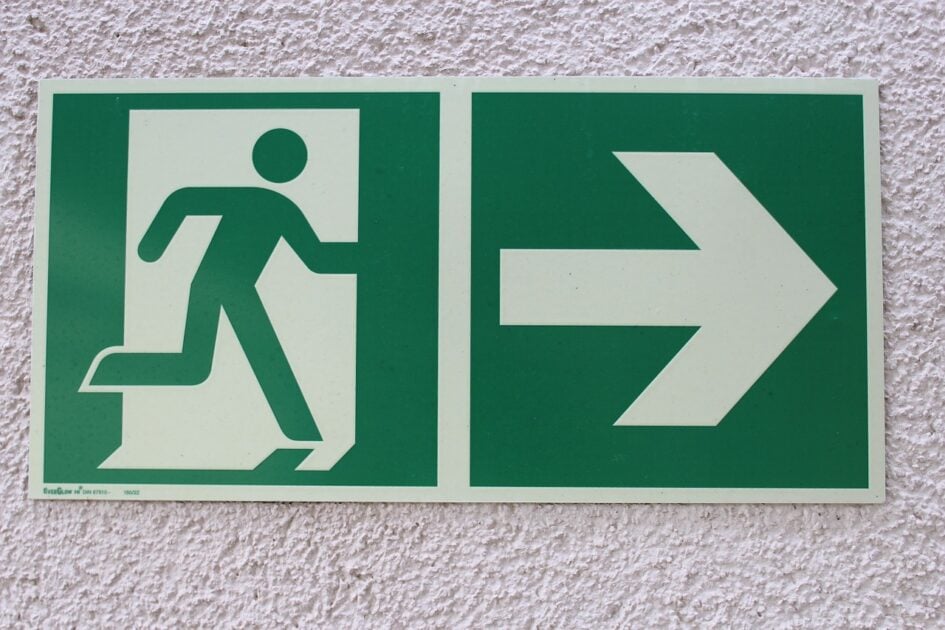 Fire Escape Exit Sign