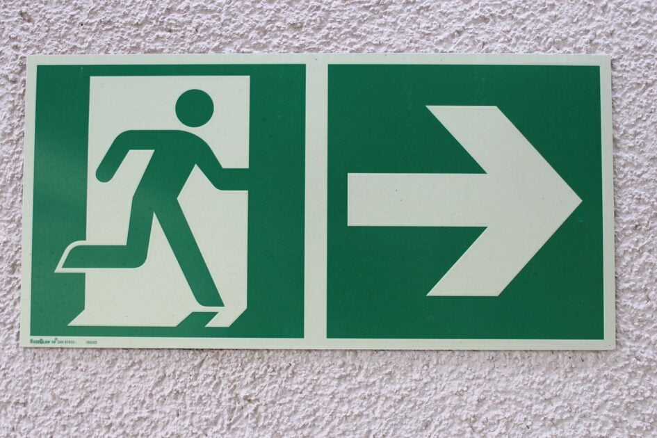 Fire Escape Exit Sign