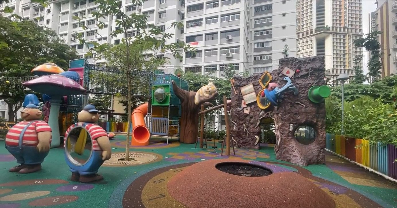 Alice in Wonderland playground at Dawson Vista