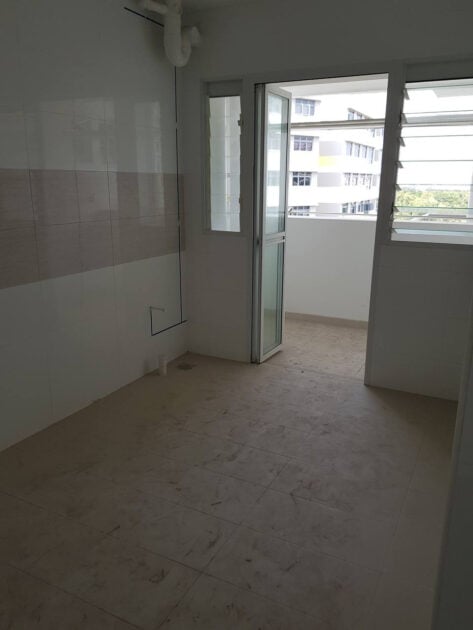 empty kitchen BTO flat Tampines