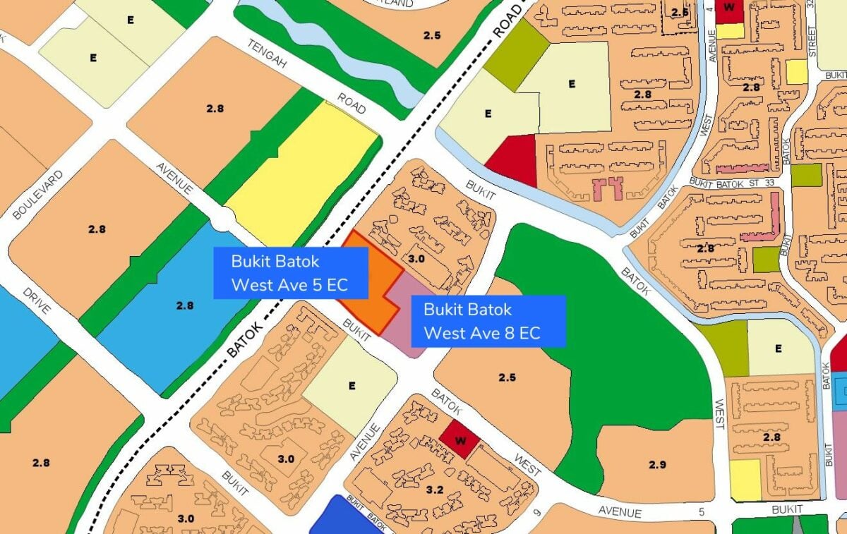 Bukit Batok West Ave 8 EC URA master plan