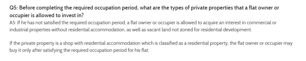 HDB response on investing in commercial and industrial