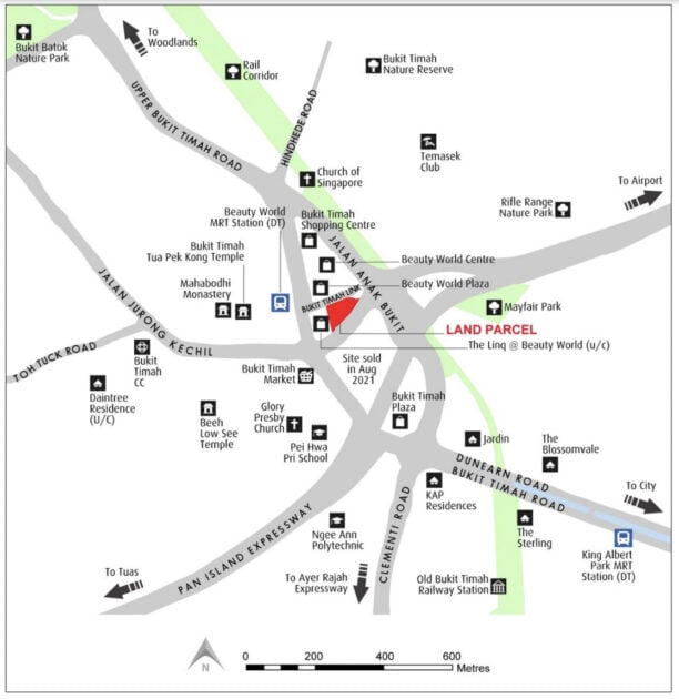 Location Bukit Timah Link Hillview Rise Site Area 4611.1 sqm 10,395.2 sqm Land Use Zoning Residential Residential Maximum Gross Floor Area (GFA) 13,834 sqm 29,107 sqm Maximum Building Height "Max 20 storeys Technical height: 153m Singapore Height Datum (SHD)" "Technical height: 120m SHD" Estimated Number of Housing Units 160 335 Lease Period 99 years 99 years