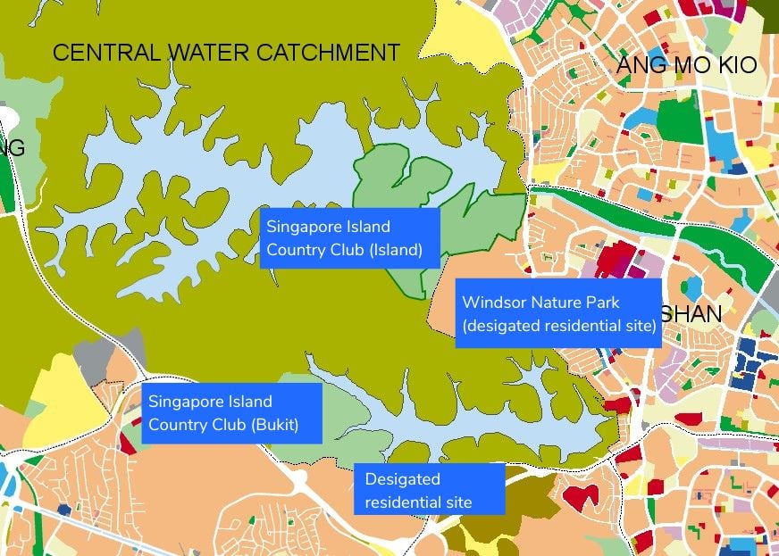 ura master plan of singapore island country club