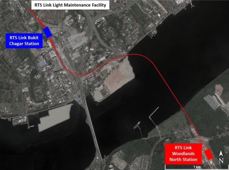 Woodlands North RTS Link to Johor Bahru Bukit Chagar station