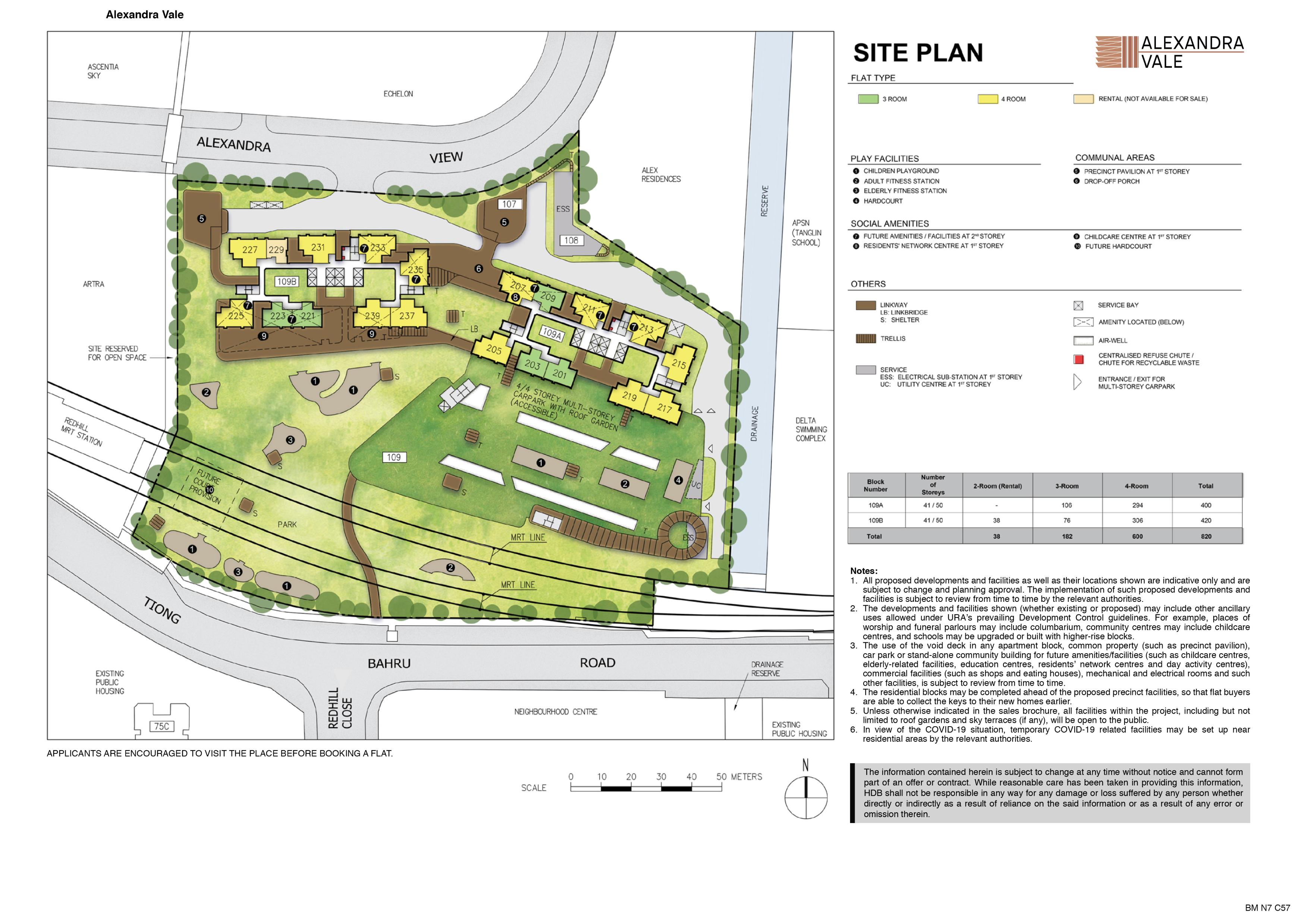 Site plan of Alexandra Vale BTO