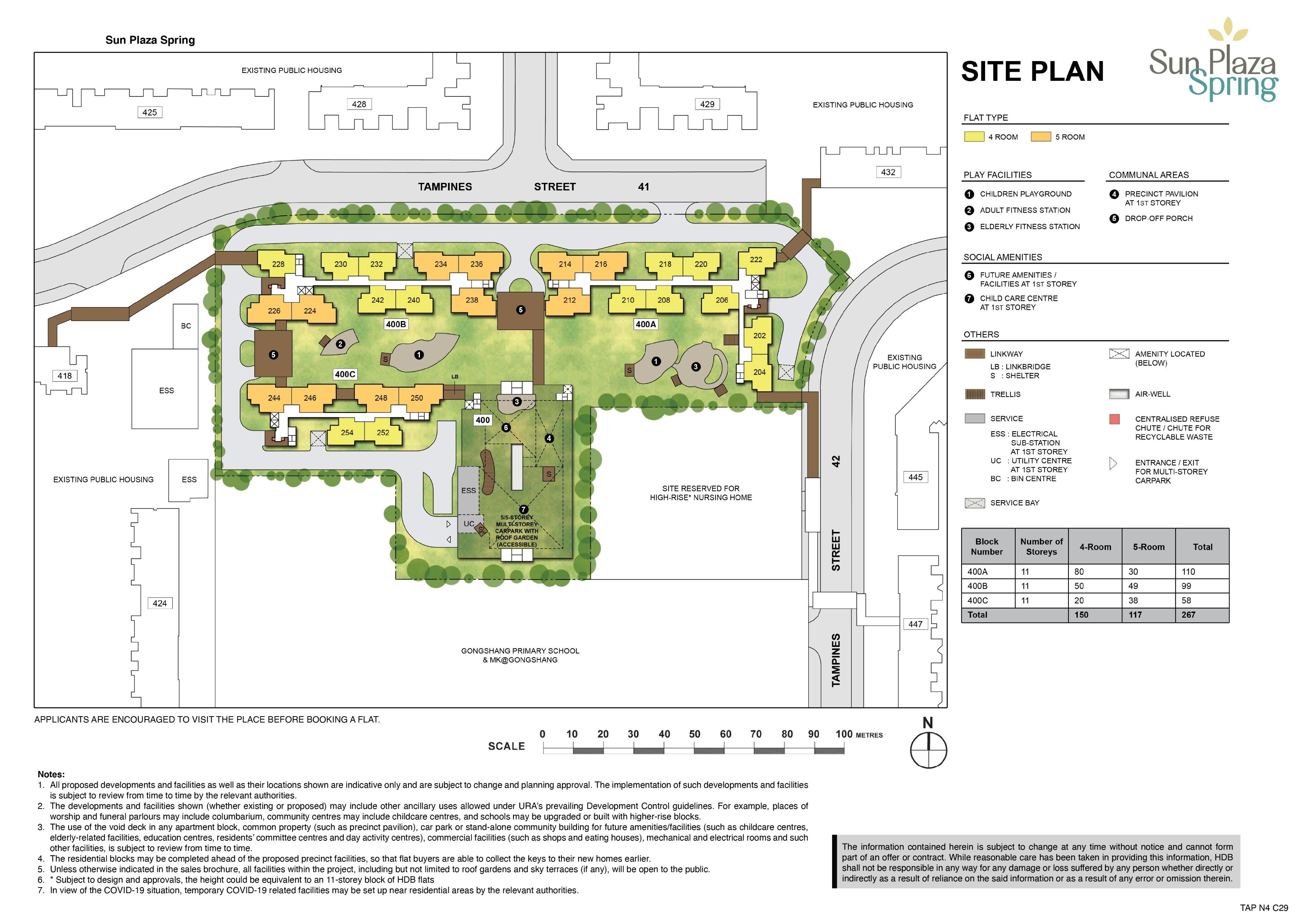 Site plan of Sun Plaza Spring BTO